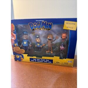 Dog Man Movie 5-Pack 3" Figure Set Dog Man, Chief, LiL' Petey, Flippy, Petey NEW